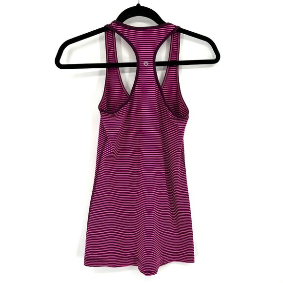 LULULEMON Pink Purple Striped Racerback Workout Athletic Tank Top Size XS - Picture 2 of 4